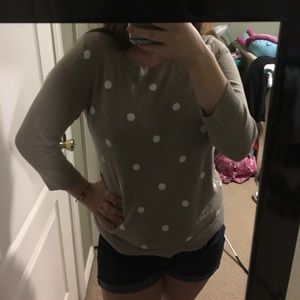 NWOT Light Brown Polka Dot Sweater 🌟
